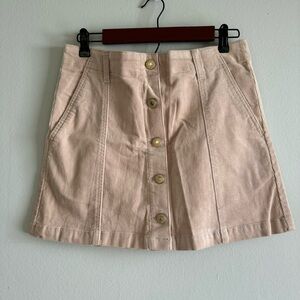 Pink corduroy mini skirt